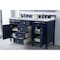 James Martin Vanities Brittany 60in Double Vanity, Victory Blue w/ 3 CM Carrara Marble Top 650-V60D-VBL-3CAR - alternate 4
